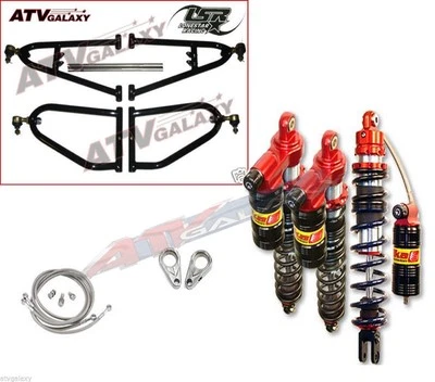 Lonestar A-Arms Elka Legacy Front Rear Shocks Long Travel Kit Yamaha Raptor 125 - Image 1 of 3
