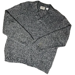 Idea Uomo Men's Vintage V-Neck Sweater Gray/Black Wool Blend Big/Tall Size XXL - Picture 1 of 5