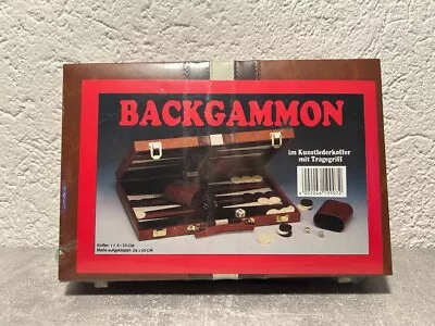 Vintage Backgammon Koffer | Kunstleder | Neu in Folie - Bild 1 von 2