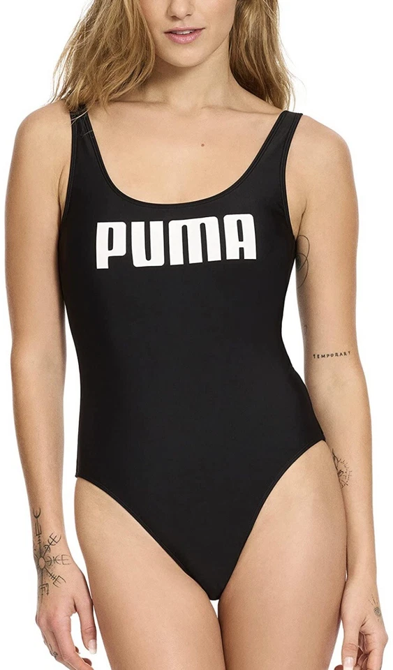PUMA Women's Scoop Back One Piece Swimsuit Size 5T Sleeveless Comfort Sports