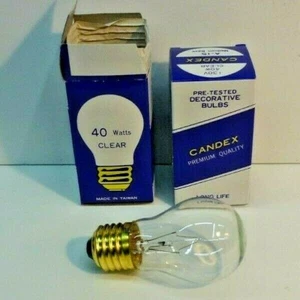 Candex Clear 40w Decorative Appliance Bulb A-15 Meduim Base - Picture 1 of 1