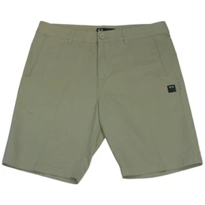 Oakley Lewis Shorts Mens Size 32 M Sand Khaki Plain Casual Dress Walkshorts - Picture 1 of 3