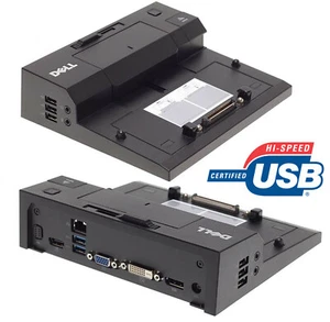 PORT REPLICATOR DELL PR03X 6TJ57 LATITUDE E5500 E5520 E6400 MIT USB 3.0 +2.0 #12 - Bild 1 von 4