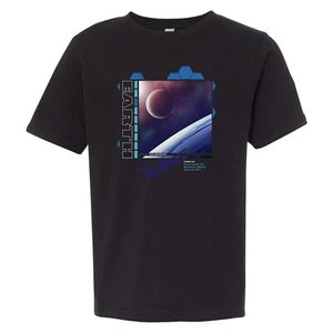 Planet Earth Solar System Space Graphic Art Kids Youth Unisex Tee - Picture 1 of 7
