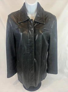 COACH Genuine Glove Leather Jacket Coat Women’s Size Small Button Up Authentic - Picture 1 of 14