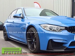 Extensión de faldas laterales de fibra de carbono tipo P labio adicional para BMW F80 M3 2015+ CF - Imagen 1 de 3
