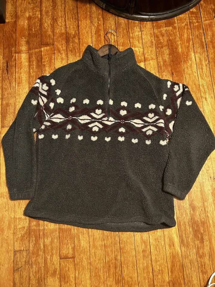 Sudadera Pullover Vintage Penfield 1/4 Cremallera L/S Grande Gris Pila Polar EE. UU. Foto 1 de 3