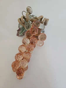 De Colección Uvas Lucite Acrílico Racimo Color Champán con Hojas Tallos Decoración Regalo - Imagen 1 de 3