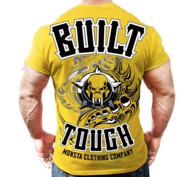 Новая аутентичная мужская футболка Monsta Built Tough Train Hard - Изображение 1 из 3