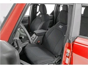 Fundas de asiento de neopreno Rough Country para Ford Bronco 2021-2025 | 4 puertas - 91059 - Imagen 1 de 1