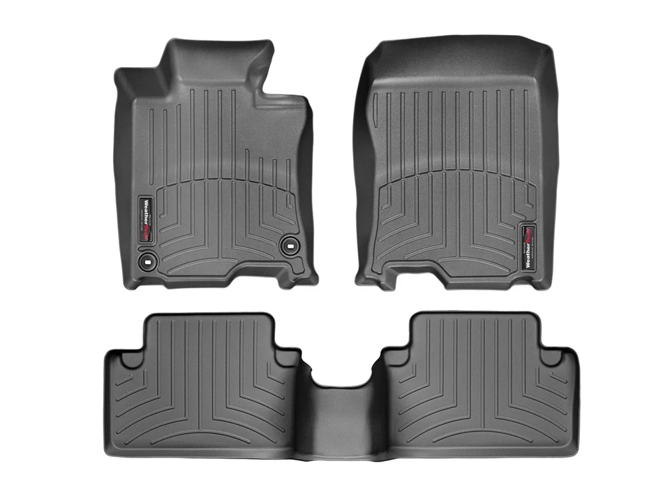 Forro de piso WeatherTech para Acura TSX 2009-2014 - 1ª y 2ª fila, negro Foto 1 de 4