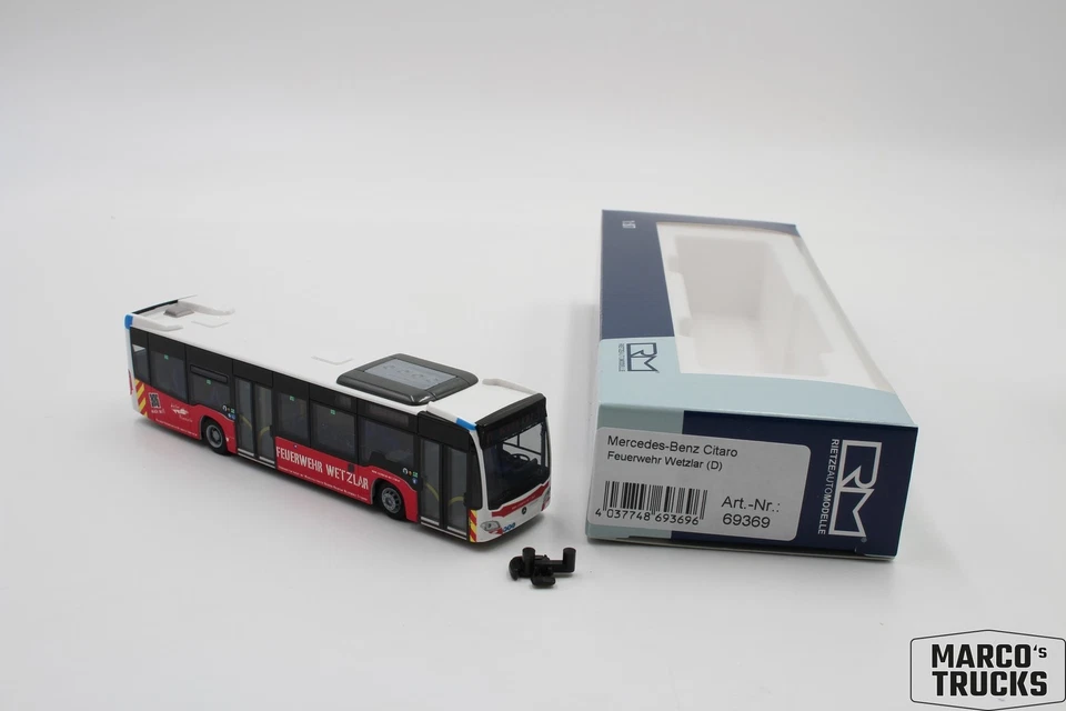Rietze Mercedes-Benz Citaro '12 Departamento de Bomberos FW Wetzlar No. 69369 1:87/RIN19 Foto 1 de 1