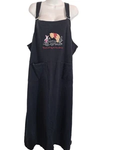The Disney winnie the Pooh Overall dress sz XXL Blue maxi vintage teacher church - Picture 1 of 5