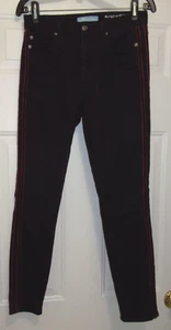 7 For All Mankind Bair Women's High Waist Ankle Skinny Jeans Size 27 Black - Picture 1 of 12