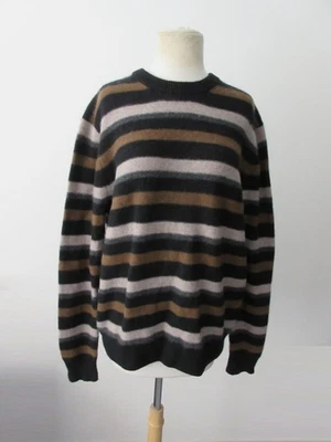 VINCE Multicolor Rayas 100% Cachemira Jersey Cuello Redondo Suéter MLXL Foto 1 de 4