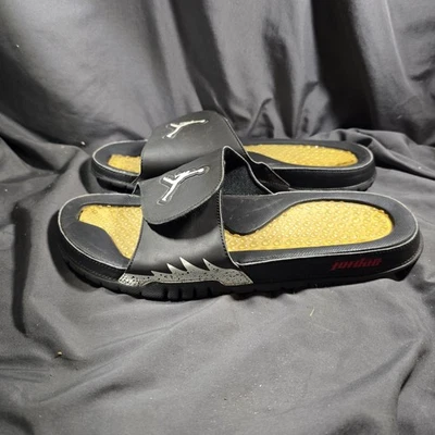 Sandalias Jordan Hydro Retro 5 negras metálicas para hombre 555501-001 talla 11 Foto 1 de 4