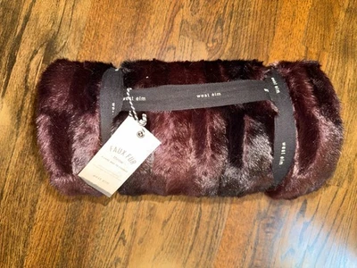 Tiro de piel sintética West Elm en marrón - Nuevo con etiquetas - Rt $89 Foto 1 de 3