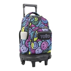 totto backpack with wheels multicolour for travel and school - Picture 1 of 3