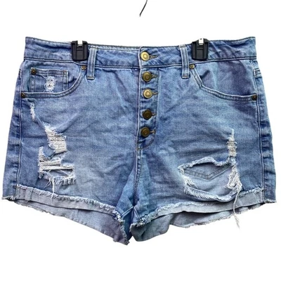 Pantalones Cortos Altar'd State Para Mujer 30 Denim Envejecido Botón Mosca Deshilachado Dobladillo Grunge Foto 1 de 4