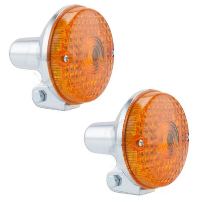 2x Intermitente ámbar retro delantero trasero para Kawasaki Police KZ 1000 78-05 Foto 1 de 4