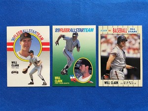 1989-1990 Fleer Team All Stars Will Clark MLB SF Giants (3 Card Set)