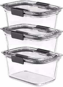 Rubbermaid Brilliance Glass Food Storage Containers, 4.7 Cup Food Containers - Picture 1 of 12