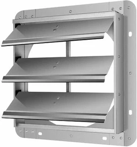 iPower 12/14/16/18/20 Inch Square Automatic Gravity Shutter Louver Vent Silver - Picture 1 of 11