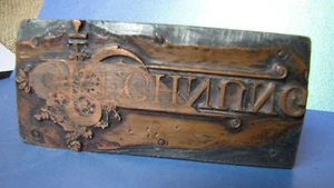 Antique Patina G. BERTHOLD Old CLICHE Printing RECHNUNG Johann Gutenberg RARE - Picture 1 of 7