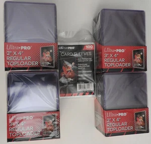 CARGADORES SUPERIORES ULTRA PRO 3 X 4 PULGADAS (X100) + 100 FUNDAS DE TARJETA TRANSPARENTES COMBO-FREE P&P - Imagen 1 de 4