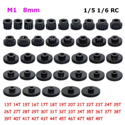 M/1 8mm 13T 14T 15T 16T 17T 18T 19T- 49T Pinion Motor Gearbox for 1/5 1/6 RC Car - Image 1 of 4