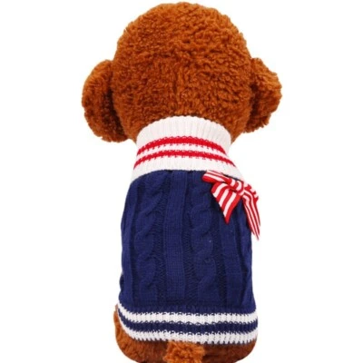 Pet Dog Coat Puppy T Shirt Sweater Winter Apparel Cat Warm Fleece Vest Clothes - Image 1 of 4