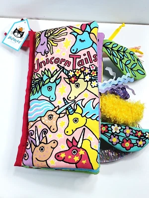 Jellycat London Unicorn Tails Plush Soft Sensory Book Anne Wilkinson Crinkle - Image 1 of 4
