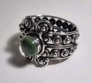 Taxco Prunk Armreif 925 Silber Jaspis Mexico Sterling Los Bastelleros - Bild 1 von 15