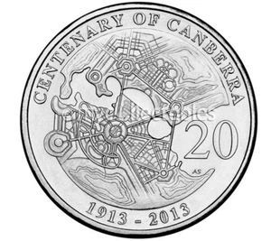 "RARE" 2013 Australian Centenary of Canberra 20c Twenty Cent COIN - Picture 1 of 1