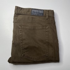 H&M Skinny Denim Jeans Mens Size 36 Waist Olive Casual Style Fashion Fit