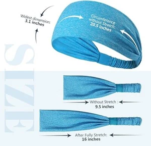 Fascia per capelli sportiva corsa elasticizzata yoga palestra ciclismo uomo donna - Foto 1 di 28