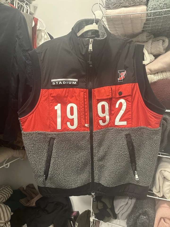 Chaleco Polo Ralph Lauren Stadium 1992 Talla Med Foto 1 de 1