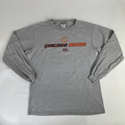 Vintage Chicago Bears Shirt Medium Grey Men NFL Football Team Long Sleeve Used - Image 1 of 4