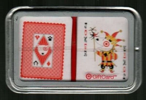 TARGET Mini Playing Cards in Metal Tin ( 2007 ) Gift Card ( $0 ) - Picture 1 of 2
