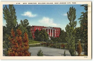 Postal de lino de Boy's Dormitory, Milligan College, Johnson City TN - 1940 - Imagen 1 de 2