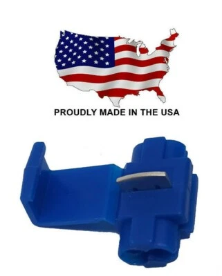 MERIDIAN VEHICLE PARTS MVP 25 Blue Quick Splice Tap Wire Terminal Connectors 14-18 AWG Gauge USA - TQ14
