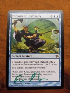 THREADS OF DISLOYALTY - ARTIST SIGNED RARE - ANTHONY S. WATERS - MTG - Picture 1 of 2