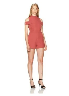 New XOXO Womens Metal Trim Strappped Romper. Magenta Size XS MSRP:$69.00 - Image 1 of 4