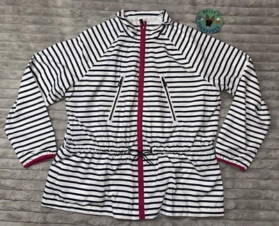 Ralph Lauren Active 1X XL Blue & White Pink Accent Full Zip Windbreaker Jacket - Image 1 of 4