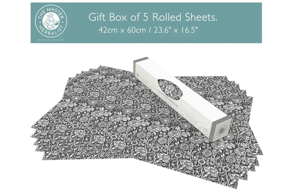 Master Herbalist William Morris Black Sandalwood Drawer Liner