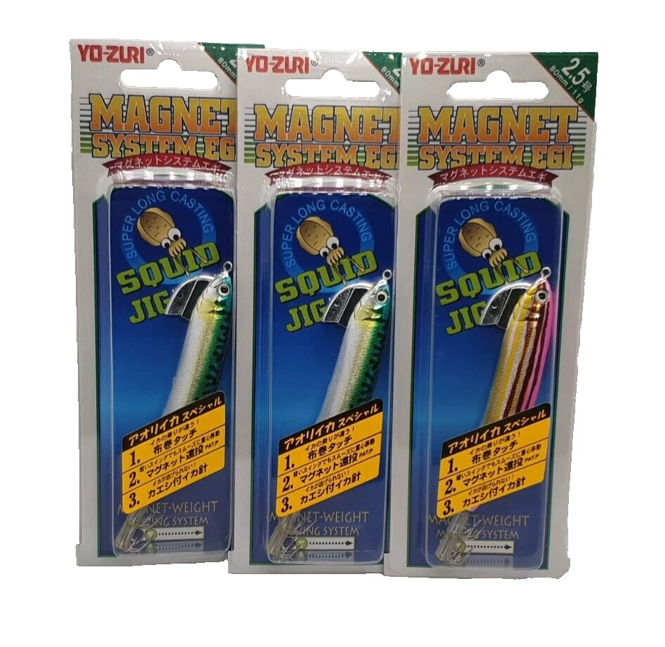 3 Totanare YO-ZURI Magnet - Mis. 2.5 - 80 mm - 11 g - Colori assortiti - FG246