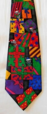 CAJAS DE REGALO COLORIDAS PARA HOMBRE SURREY CORBATA DE POLIÉSTER BASE NEGRA 59" X 3,8" Foto 1 de 4