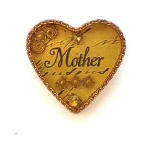 Maximal Art Pin Mother's Day Mother Heart Brooch John Wind Jewelry New - Picture 1 of 1