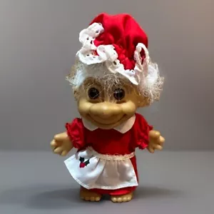 Vintage Troll Mrs. Santa Claus Weihnachtspuppe Original Sammlerstück Russ #18279 - Bild 1 von 4