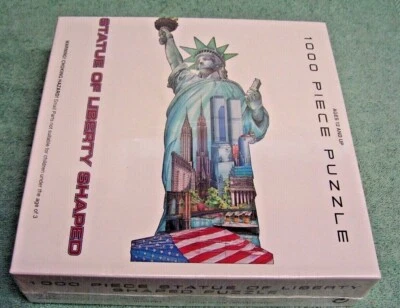 Statue of Liberty Puzzle Shaped 1000 Piece Puzzle Made in the USA, SEALED - Image 1 of 2